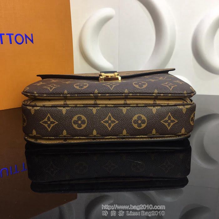 路易威登LV 頂級原單 M41465 Monogram Reverse帆布 新潮Pochette Metis手袋 時尚單肩斜挎包  YDH2479